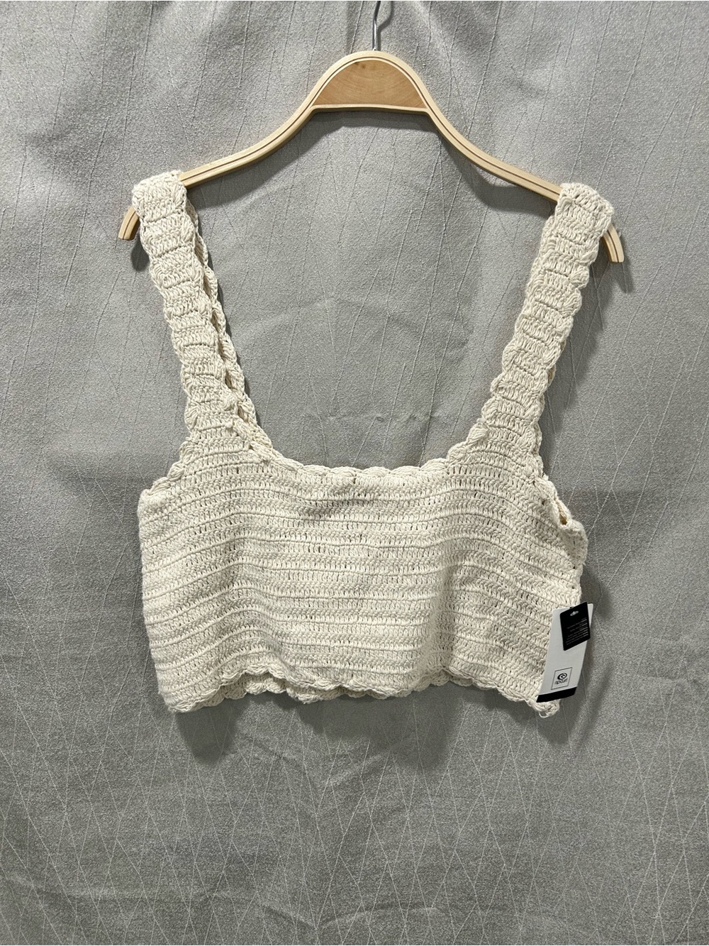 Rip Curl Cream Crochet Crop Top